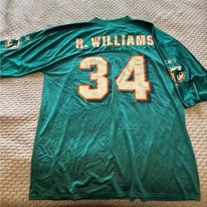 Vintage Ricky Williams Miami Dolphins Reebok NFL Jersey Size L